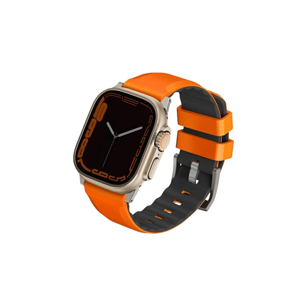 Hurtownia GSM - Pásek UNIQ Linus Apple Watch 4/5/6/7/SE/8/9/Ultra 44/45/49mm Airosoft silikonový pomerančový/volt orange - UNIQ898 - {ean13} - Hurt