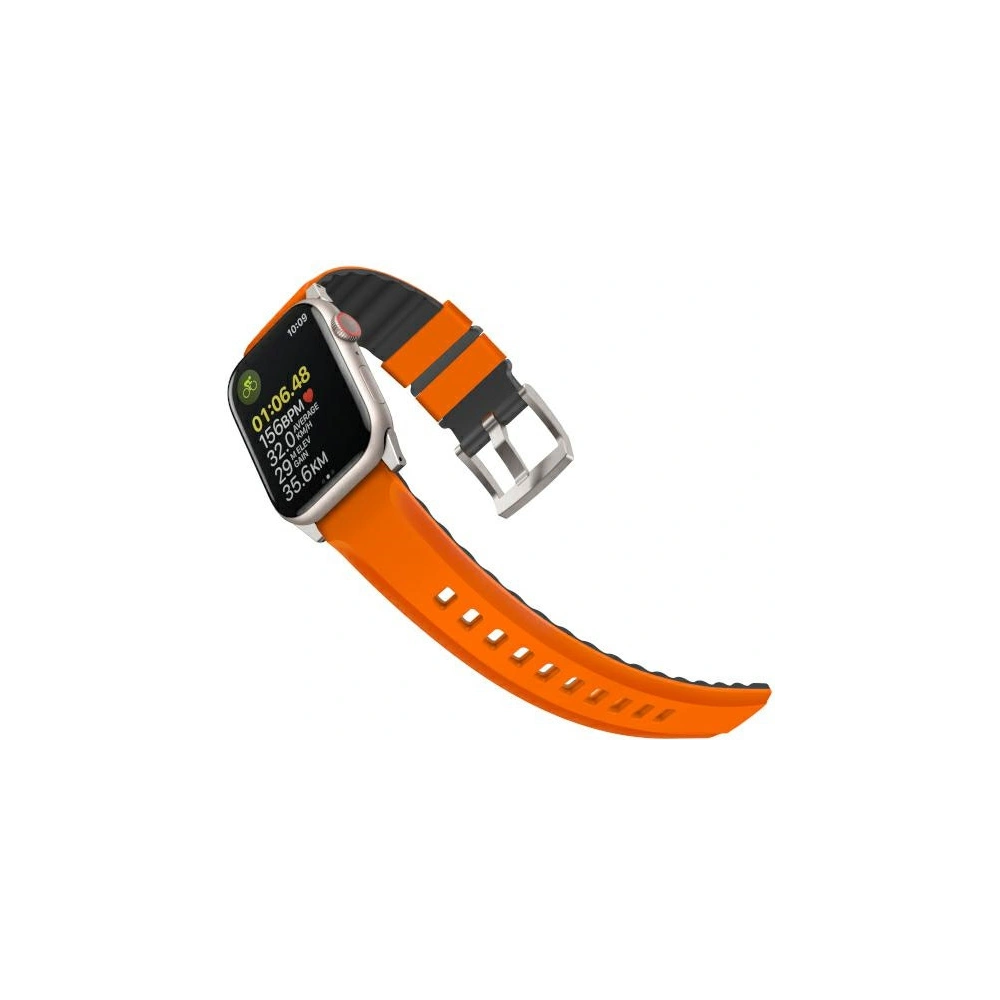 Wholesale UNIQ Linus strap for Apple Watch 4/5/6/7/SE/8/9/Ultra 44/45/49mm Airosoft Silicone orange/volt orange - UNIQ898 - {ean13} - Hurt