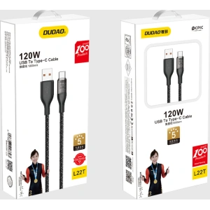 Hurtownia GSM - Kabel Dudao L22T USB-A/USB-C 120W 1m šedý - DDA263 - {ean13} - Hurt