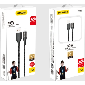 Hurtownia GSM - Kabel Dudao L22L USB-A/Lightning 30W 1m šedý - DDA264 - {ean13} - Hurt