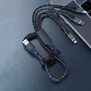 Hurtownia GSM - Kábel Dudao L22X 3w1 USB-A/USB-C - microUSB - Lightning 120W 1m ezüst - DDA265 - {ean13} - Hurt