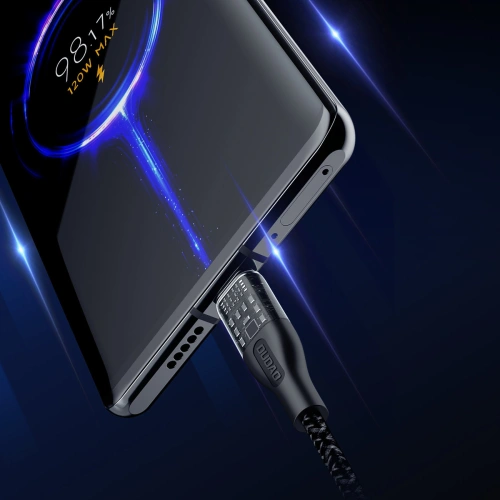 Kabel Dudao L22X 3w1 USB-A/USB-C - microUSB - Lightning 120W 1m srebrny