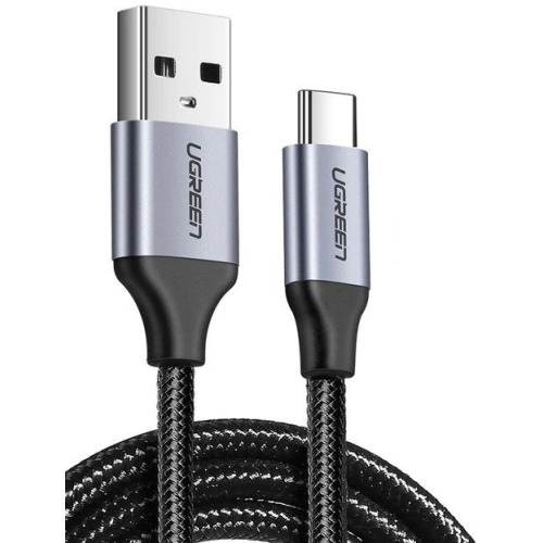 Ugreen Distributor - 6957303804405 - UGR1620 - UGREEN USB-A/USB-C Cable QC 3.0 2m aluminium plug (black) - B2B homescreen