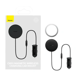 Hurtownia GSM - Mágneses autós tartó vezeték nélküli töltővel Baseus CW01 légbeömlő, 15W + 25W (fekete) - BSU4221 - {ean13} - Hurt