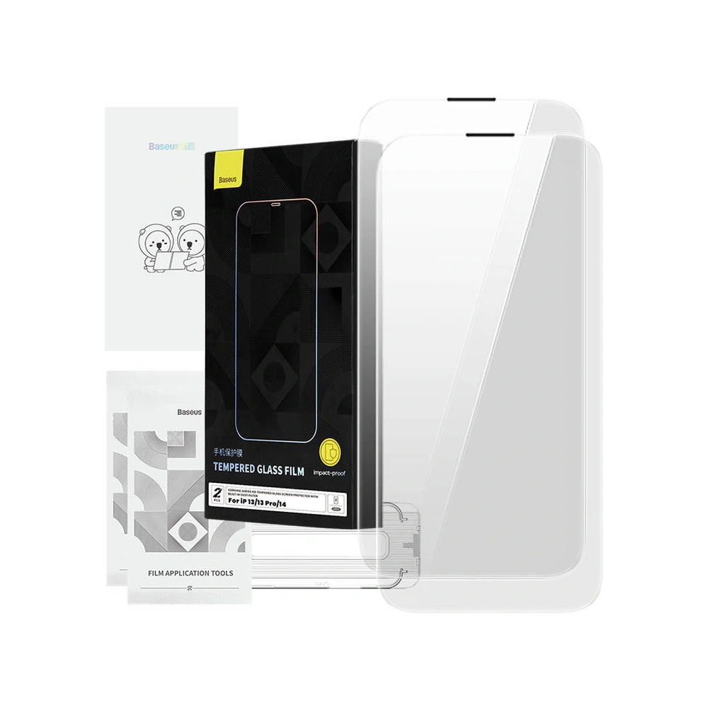 Wholesale Baseus Corning Tempered Glass Apple iPhone 14/13/13 Pro with dust filter - BSU4222 - {ean13} - Hurt
