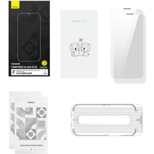 Szkło hartowane Baseus Corning Apple iPhone 14/13/13 Pro z filtrem przeciwpyłowym