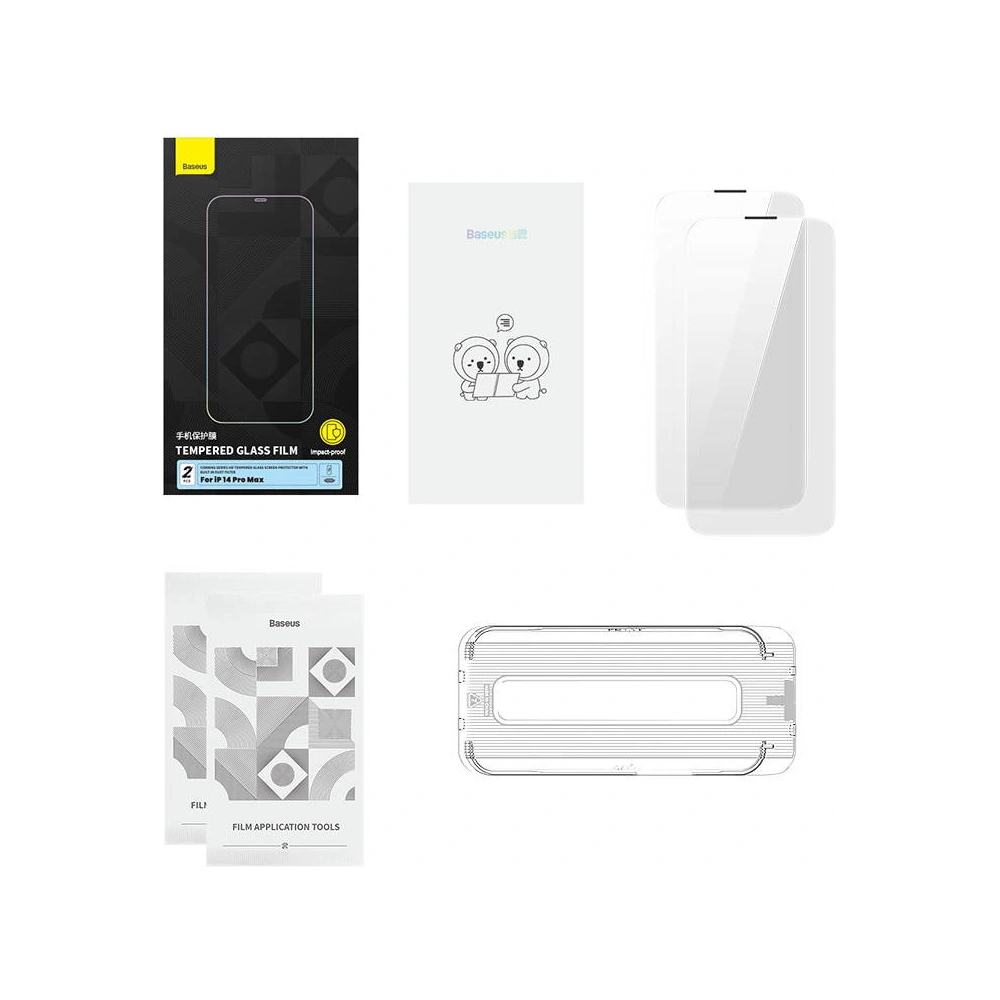 Hurtownia GSM - Tvrzené sklo Baseus Corning Apple iPhone 14 Pro Max s filtrem proti prachu - BSU4225 - {ean13} - Hurt
