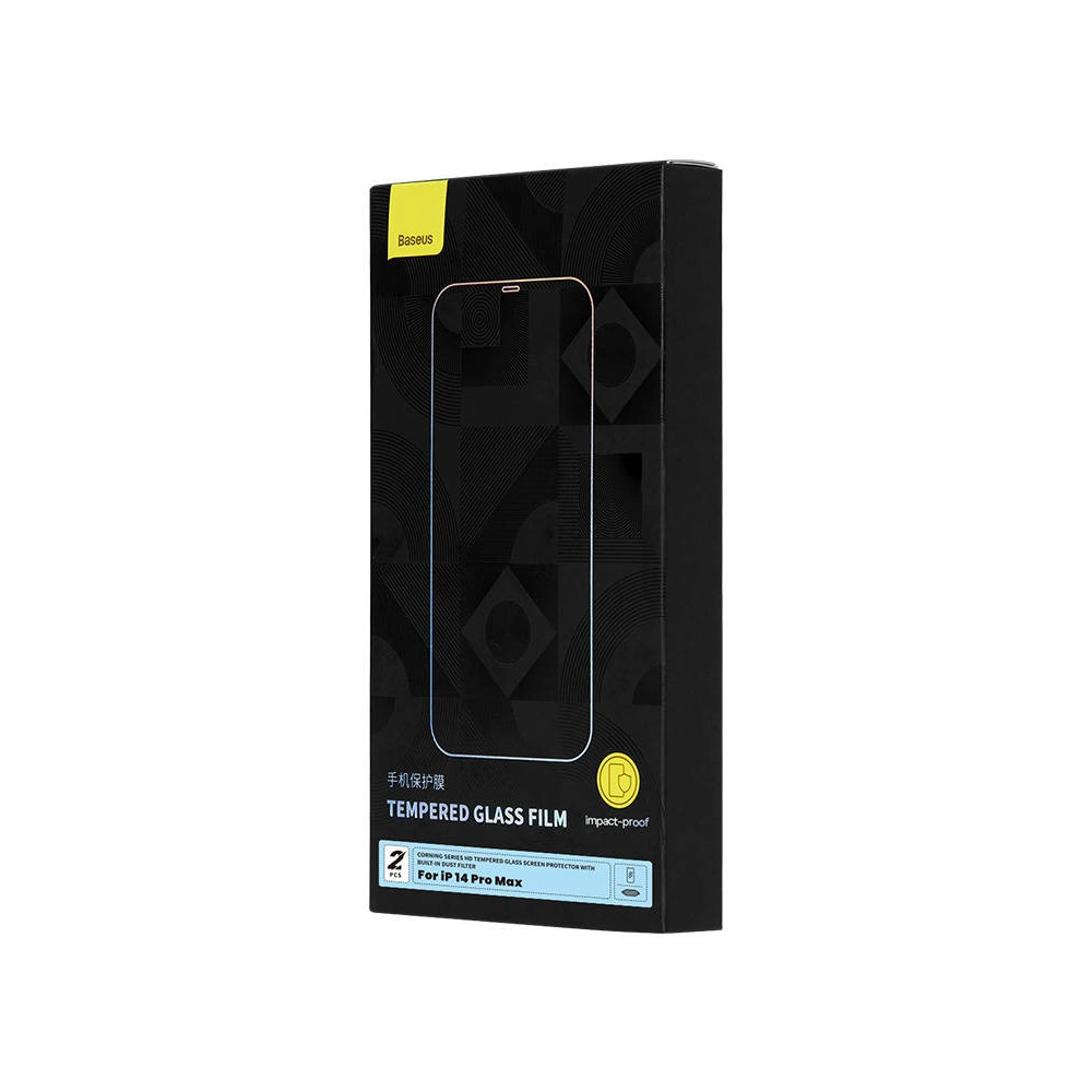 Hurtownia GSM - Edzett üveg Baseus Corning Apple iPhone 14 Pro Max porvédő szűrővel - BSU4225 - {ean13} - Hurt