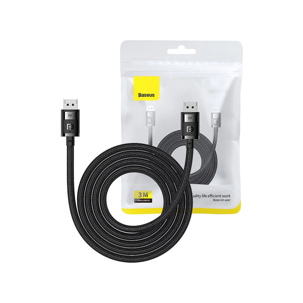 Hurtownia GSM - Kabel Baseus High Definition DP 8K/DP 8K 3m (schwarz) - BSU4256 - {ean13} - Hurt