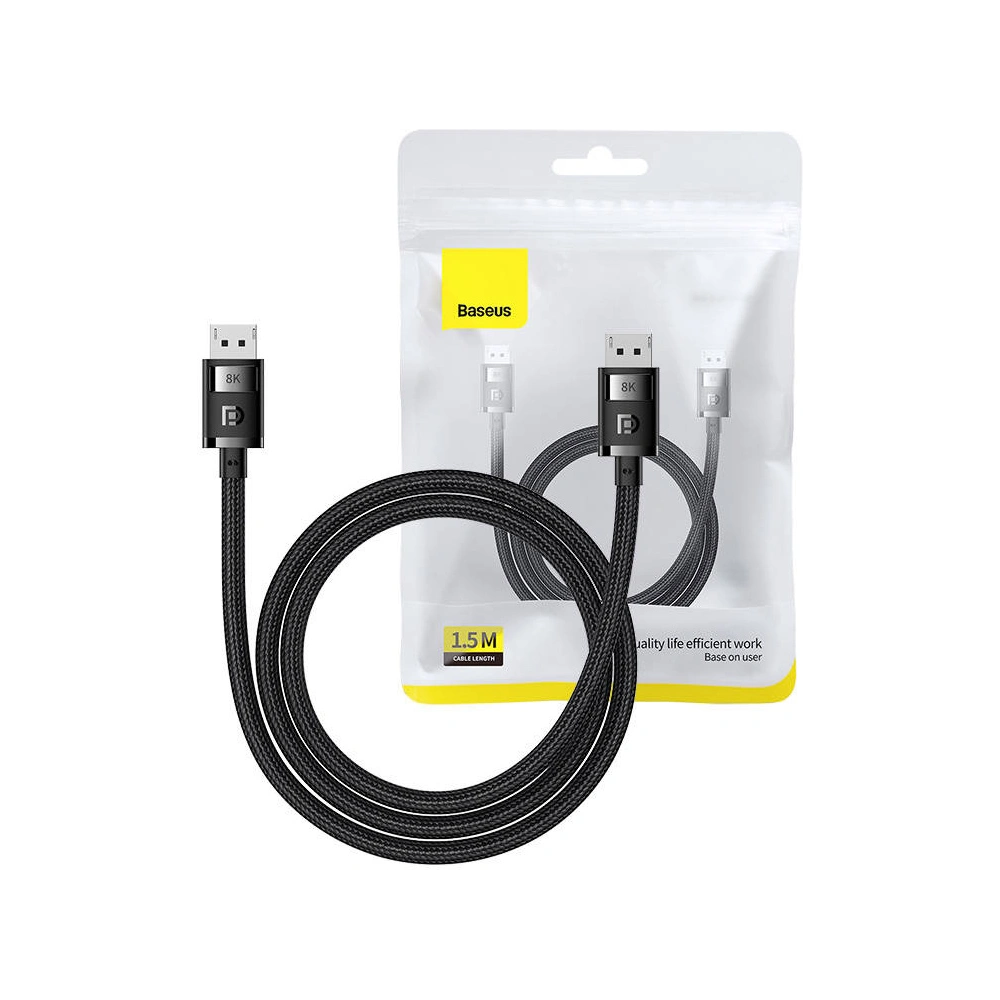 Hurtownia GSM - Kabel Baseus High Definition DP 8K/DP 8K 1,5 m (schwarz) - BSU4258 - {ean13} - Hurt