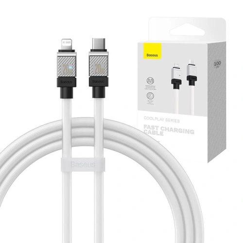 Kabel Baseus CoolPlay Series USB-C/Lightning 20W 1m (biały)