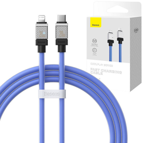 Baseus Distributor - 6932172626587 - BSU4263 - Baseus CoolPlay Series USB-C/Lightning Cable 20W 1m (purple) - B2B homescreen
