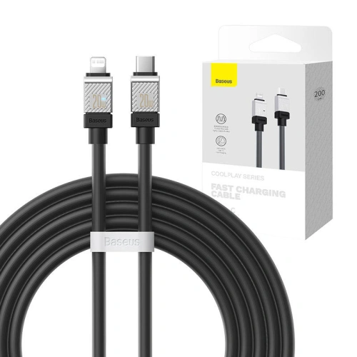 Kabel Baseus CoolPlay Series USB-C/Lightning 20W 2m (czarny)