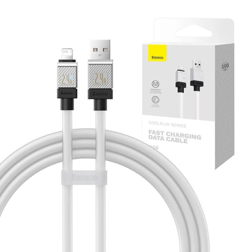 Kabel Baseus CoolPlay Series USB-A/Lightning 2.4A 1m (biały)