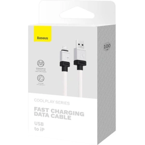 Kabel Baseus CoolPlay Series USB-A/Lightning 2.4A 1m (biały)