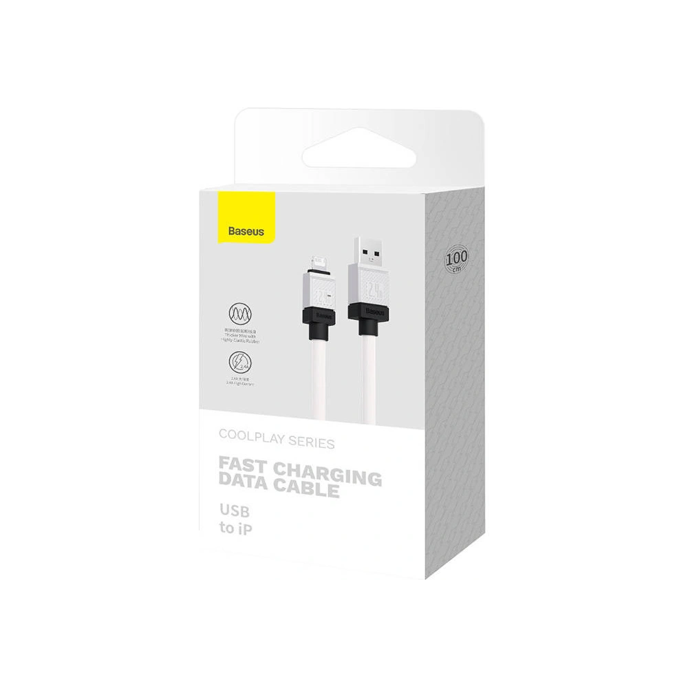 Hurtownia GSM - Cablul Baseus CoolPlay Series USB-A/Lightning 2.4A 1m (alb) - BSU4273 - {ean13} - Hurt