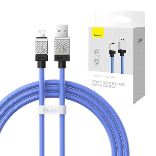Kabel Baseus CoolPlay Series USB-A/Lightning 2.4A 1m (fioletowy)