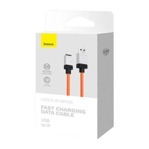 Kabel Baseus CoolPlay Series USB-A/Lightning 2.4A 1m (pomarańczowy)
