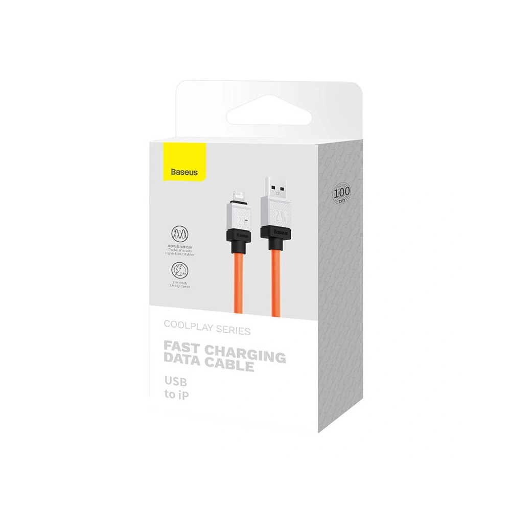 Hurtownia GSM - Cablul Baseus CoolPlay Series USB-A/Lightning 2.4A 1m (portocaliu) - BSU4275 - {ean13} - Hurt