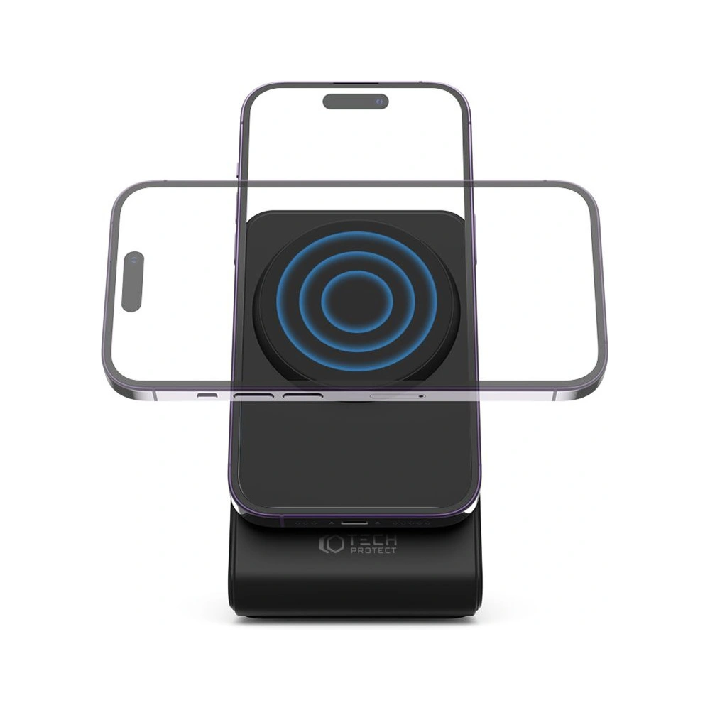 Hurtownia GSM - MagSafe vezeték nélküli töltő Tech-Protect Qi15W-A23 Magnetic Vezeték nélküli Töltő Fekete - THP2024 - {ean13} - Hurt