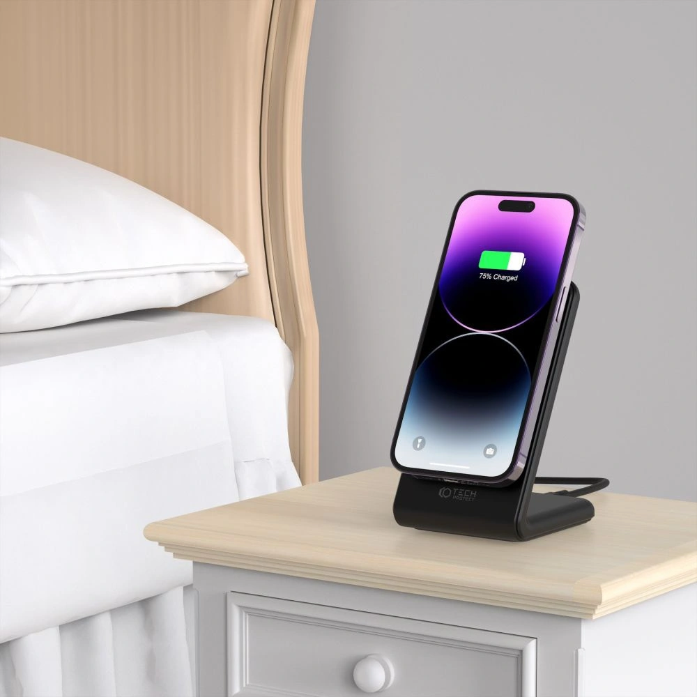 Hurtownia GSM - MagSafe vezeték nélküli töltő Tech-Protect Qi15W-A23 Magnetic Vezeték nélküli Töltő Fekete - THP2024 - {ean13} - Hurt