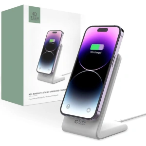 Hurtownia GSM - MagSafe vezeték nélküli töltő Tech-Protect Qi15W-A23 Magnetic vezeték nélküli töltő fehér - THP2025 - {ean13} - Hurt