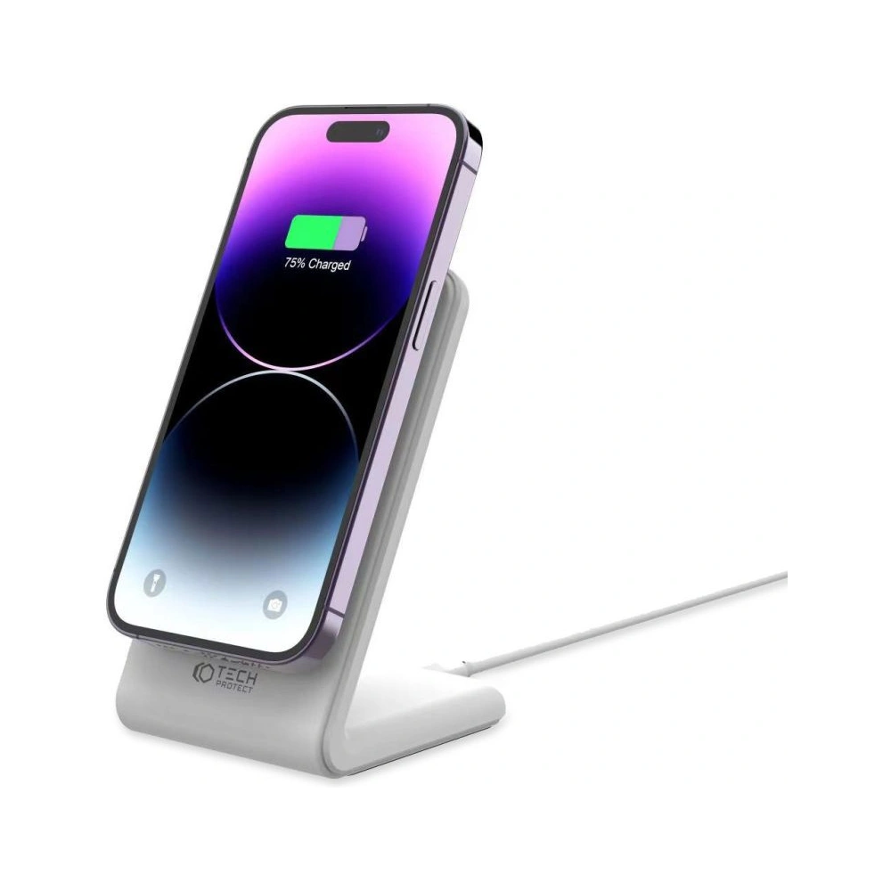 Hurtownia GSM - MagSafe vezeték nélküli töltő Tech-Protect Qi15W-A23 Magnetic vezeték nélküli töltő fehér - THP2025 - {ean13} - Hurt