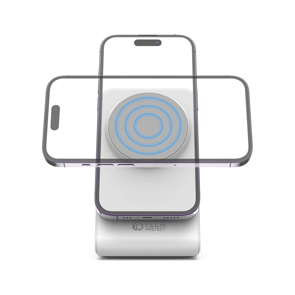 Hurtownia GSM - MagSafe vezeték nélküli töltő Tech-Protect Qi15W-A23 Magnetic vezeték nélküli töltő fehér - THP2025 - {ean13} - Hurt