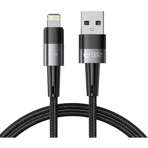 Tech-Protect Distributor - 9490713934166 - THP2029 - Tech-Protect Ultraboost USB-A/Lightning Cable 12W 2.4A 100cm Grey - B2B homescreen