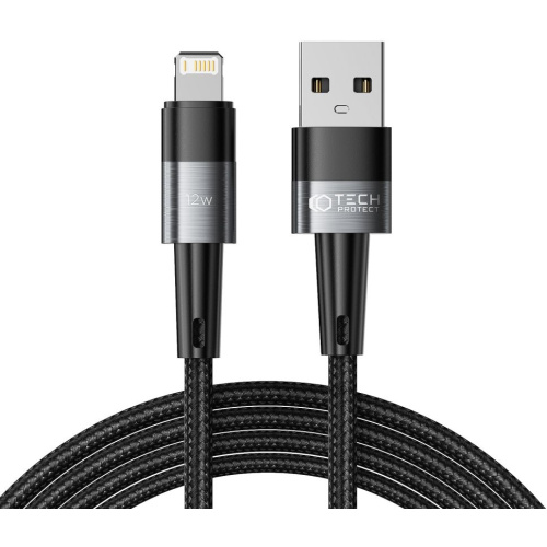 Tech-Protect Distributor - 9490713934173 - THP2030 - Tech-Protect Ultraboost USB-A/Lightning Cable 12W 2.4A 200cm Grey - B2B homescreen