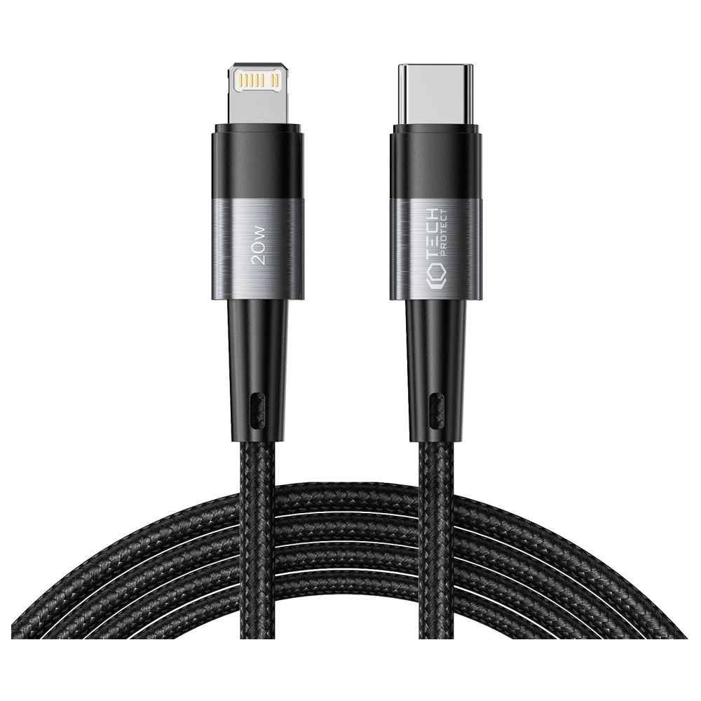 Hurtownia GSM - Kabel Tech-Protect Ultraboost USB-C/Lightning PD 20W 3A 200cm Grau - THP2031 - {ean13} - Hurt
