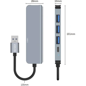 Hurtownia GSM - Adapter Tech-Protect V0-hub 5in1 Szürke - THP2037 - {ean13} - Hurt