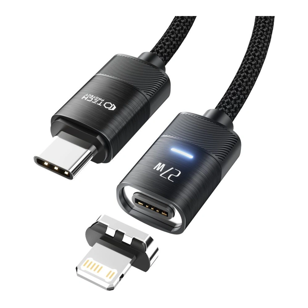 Hurtownia GSM - Cablu Tech-Protect Ultraboost Magnetic USB-C/Lightning PD 27W 3A 200cm Negru - THP2038 - {ean13} - Hurt