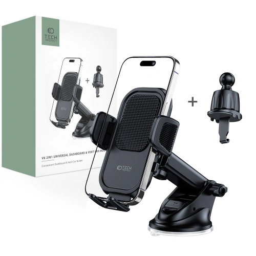 Uchwyt samochodowy Tech-Protect V6 Universal Dashboard & Vent Car Mount Black