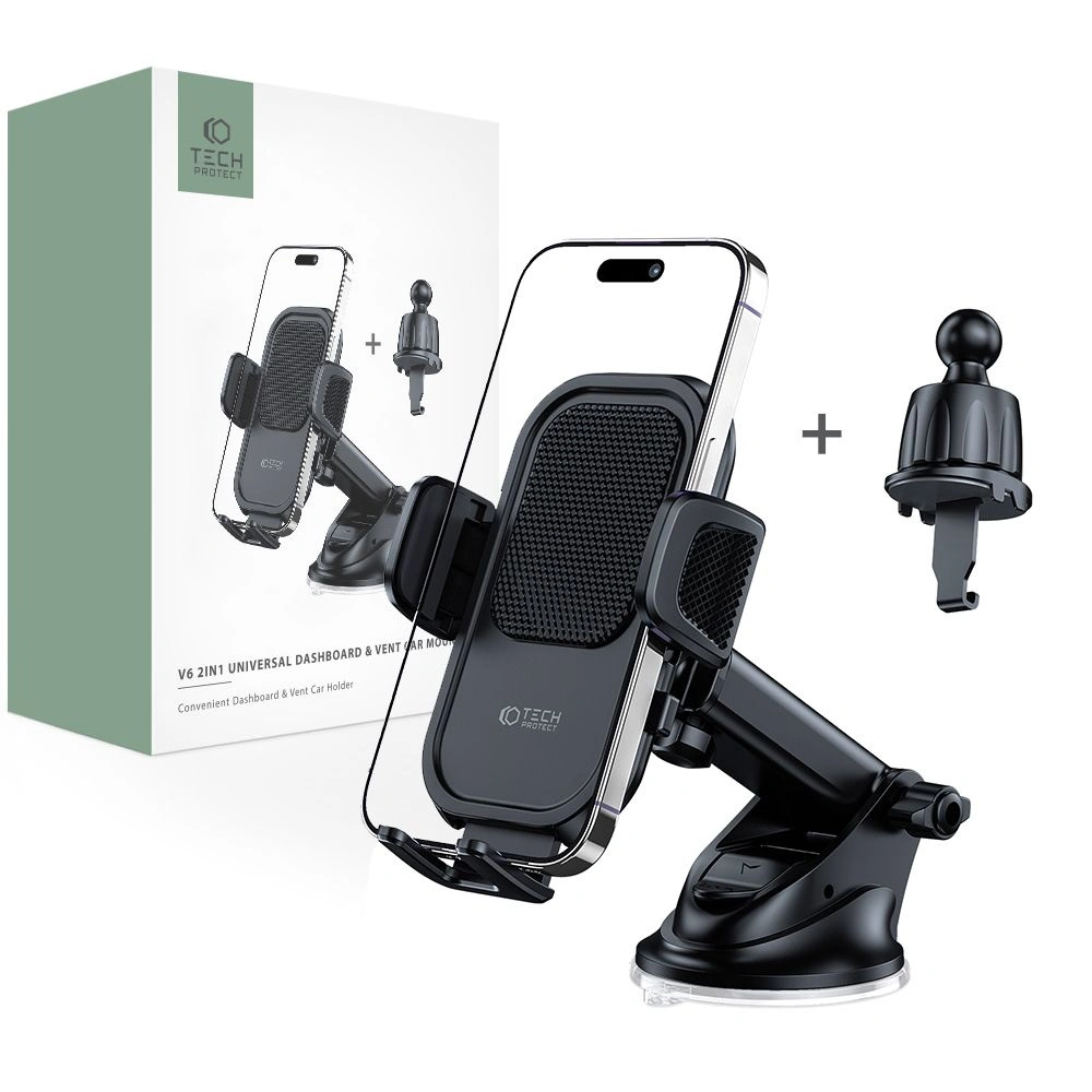 Hurtownia GSM - Autós tartó Tech-Protect V6 Univerzális Műszerfal & Szellőző Autós Tartó Fekete - THP2039 - {ean13} - Hurt