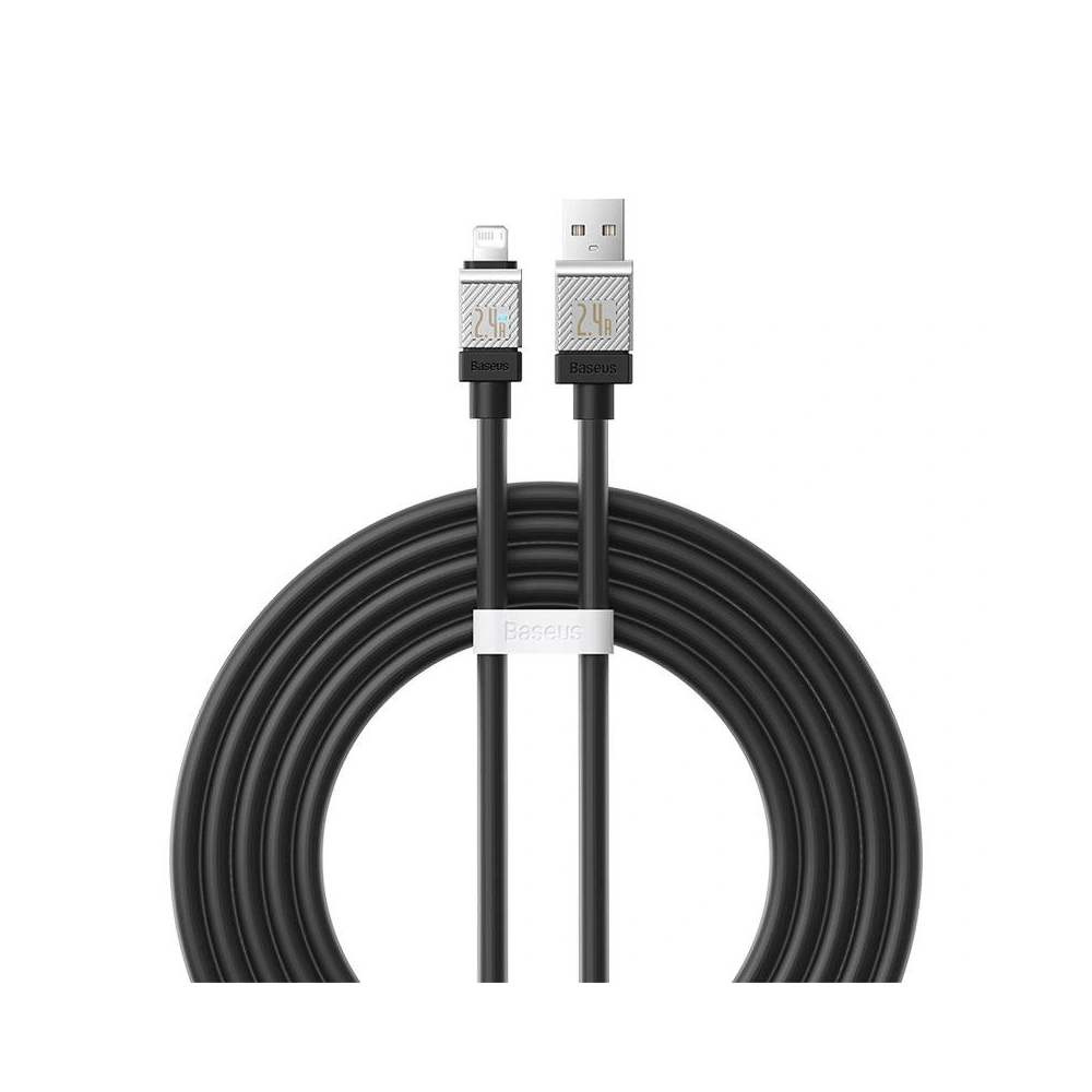 Hurtownia GSM - Cablul Baseus CoolPlay Series USB-A/Lightning, 2.4A 2m (negru) - BSU4277 - {ean13} - Hurt