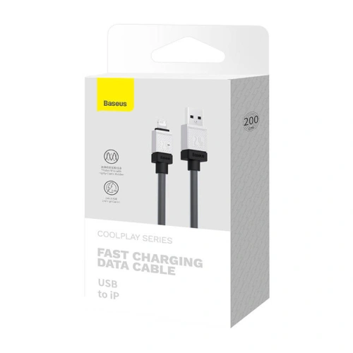 Kabel Baseus CoolPlay Series USB-A/Lightning, 2.4A 2m (czarny)