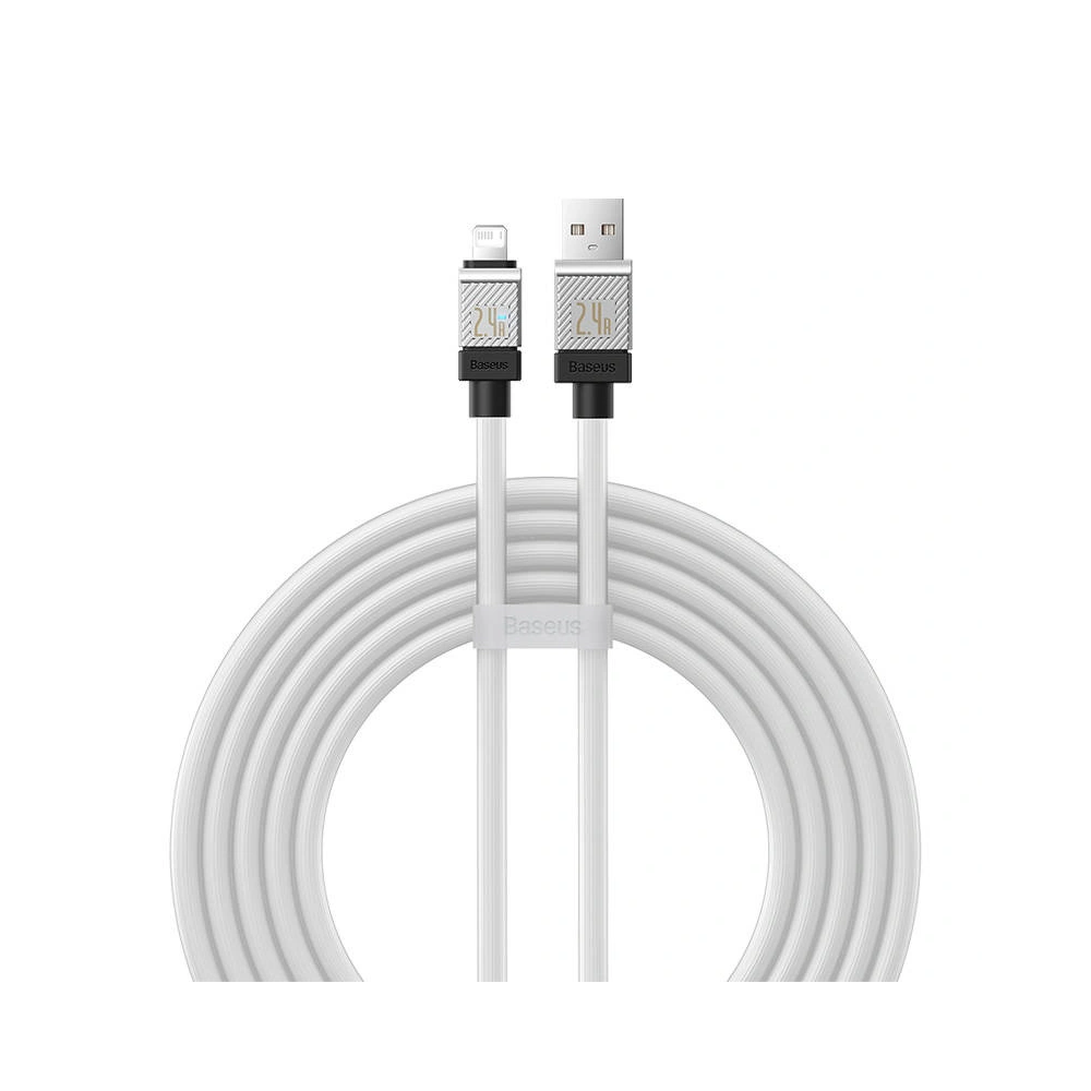Hurtownia GSM - Cablu Baseus CoolPlay Series USB-A/Lightning, 2.4A 2m (alb) - BSU4278 - {ean13} - Hurt