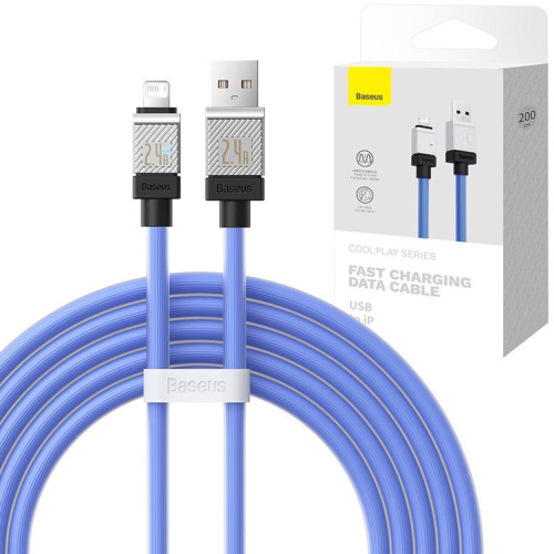 Baseus Distributor - 6932172626785 - BSU4279 - Baseus CoolPlay Series USB-A/Lightning Cable 2.4A 2m (blue) - B2B homescreen