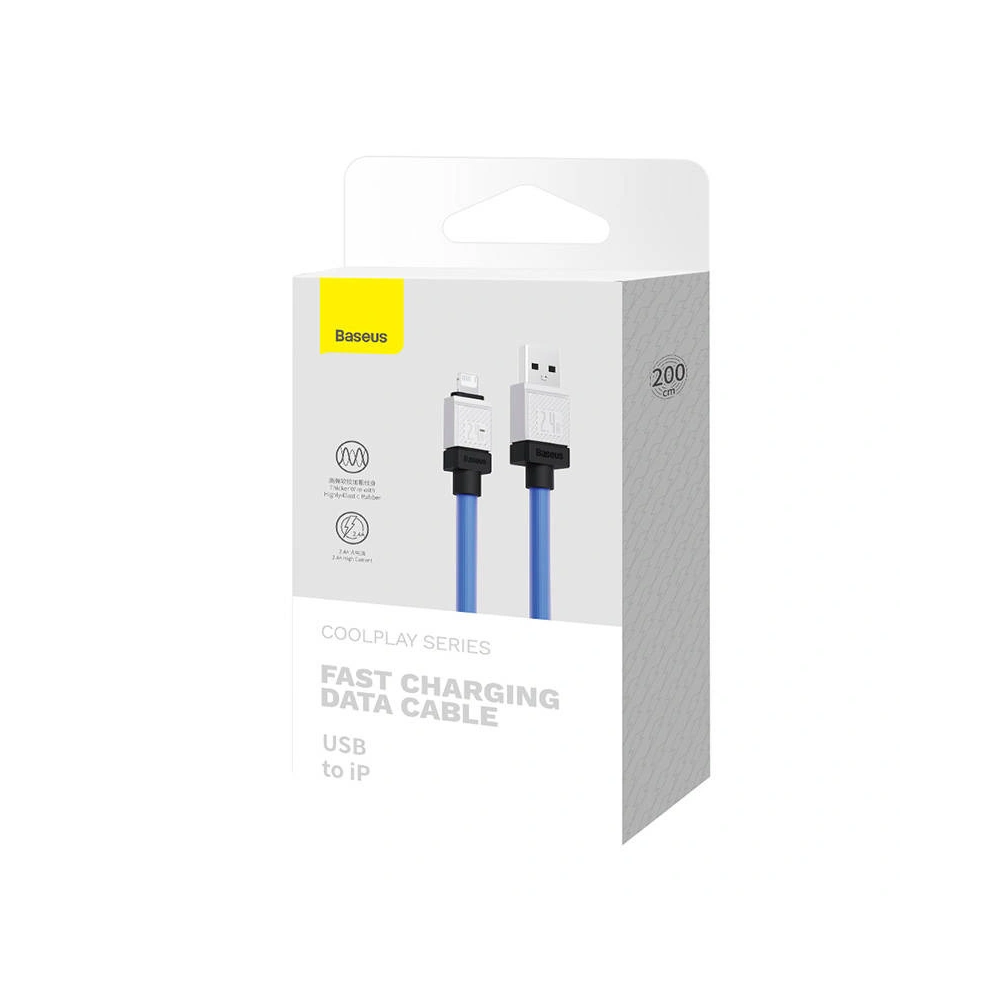 Hurtownia GSM - Cablul Baseus CoolPlay Series USB-A/Lightning, 2.4A 2m (albastru) - BSU4279 - {ean13} - Hurt