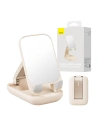 Urmă de birou Baseus Suport pliabil pentru telefon Mirror (roz deschis)