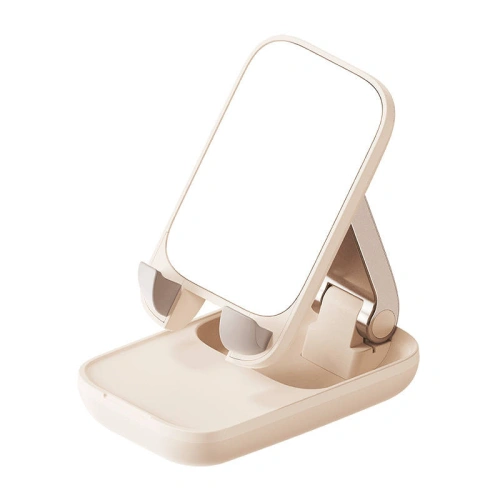 Uchwyt biurkowy Baseus Folding Phone Stand Mirror (jasny róż)