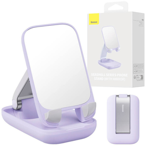 Baseus Distributor - 6932172629922 - BSU4281 - Baseus Folding Phone Stand Mirror (purple) - B2B homescreen