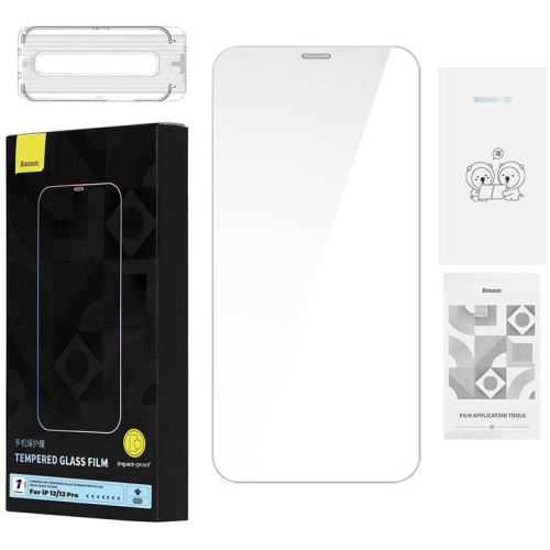 Baseus Distributor - 6932172626242 - BSU4289 - Baseus 0.4mm Corning HD Tempered Glass Apple iPhone 12/12 Pro + cleaner kit - B2B homescreen