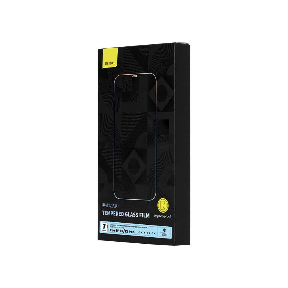 Hurtownia GSM - Tvrzené sklo Baseus 0.4mm Corning HD Apple iPhone 12/12 Pro + čisticí sada - BSU4289 - {ean13} - Hurt