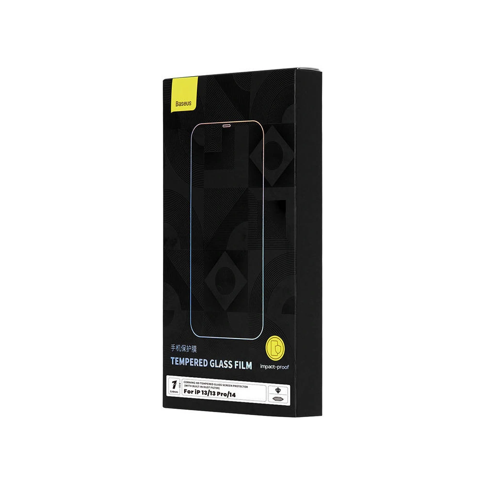 Hurtownia GSM - Edzett üveg Baseus 0.4mm Corning HD Apple iPhone 14/13/13 Pro + tisztító készlet - BSU4291 - {ean13} - Hurt