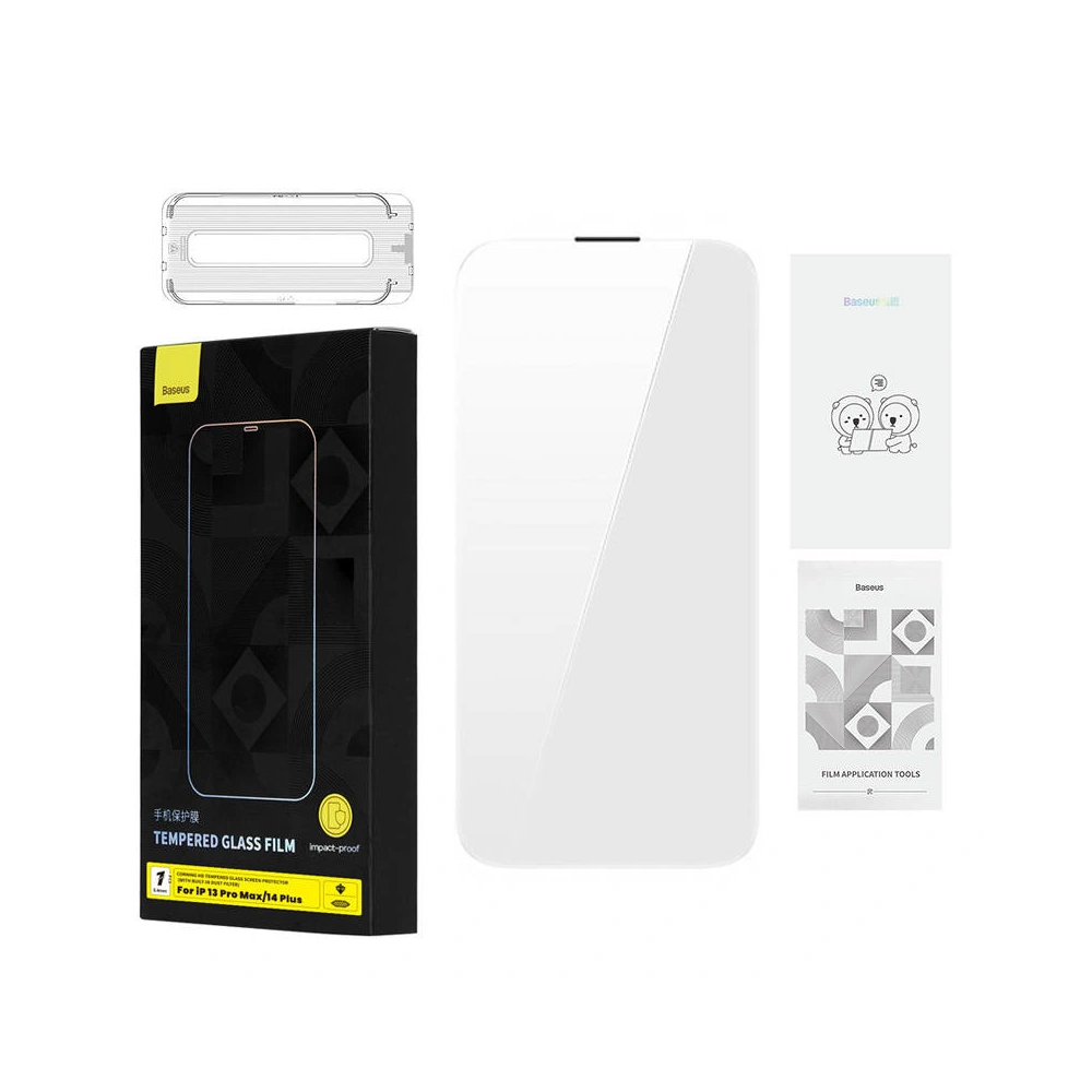 Hurtownia GSM - Szkło hartowane Baseus 0.4mm Corning HD Apple iPhone iPhone 14 Plus / 15 Plus + zestaw czyszczący - BSU4292 - {ean13} - Hurt