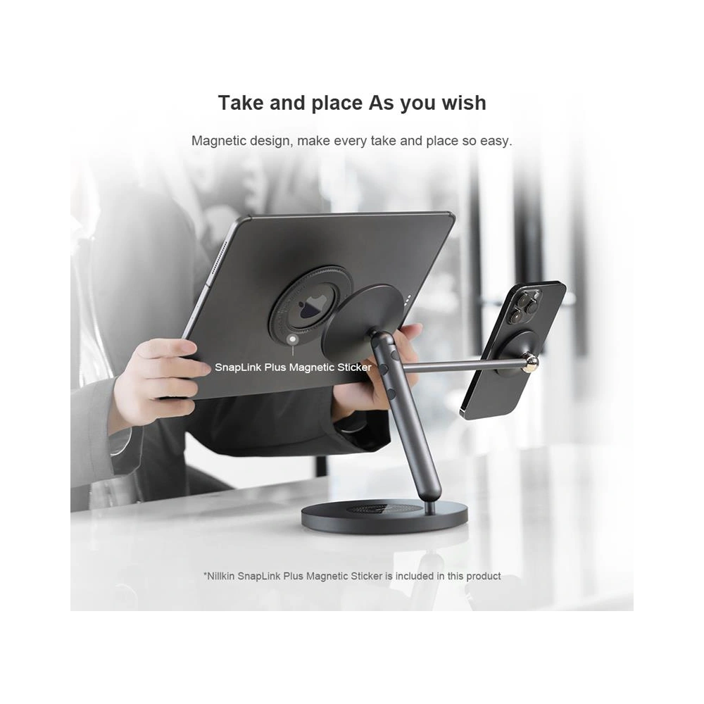 Hurtownia GSM - Urmărește cu atenție suportul multifuncțional pentru birou Nillkin Snapbranch Modular Device Station Gray/Szary. - NLK1145 - {ean13} - Hurt