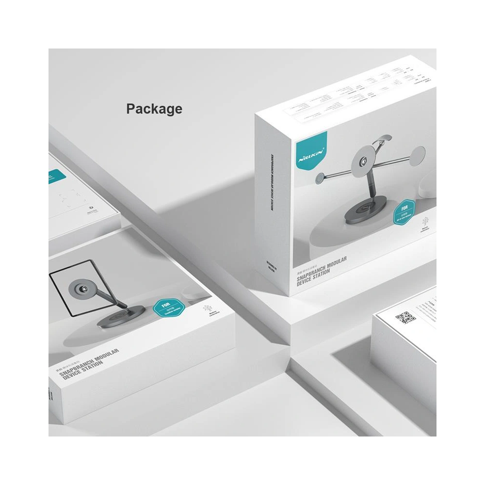 Hurtownia GSM - Urmărește cu atenție suportul multifuncțional pentru birou Nillkin Snapbranch Modular Device Station Gray/Szary. - NLK1145 - {ean13} - Hurt