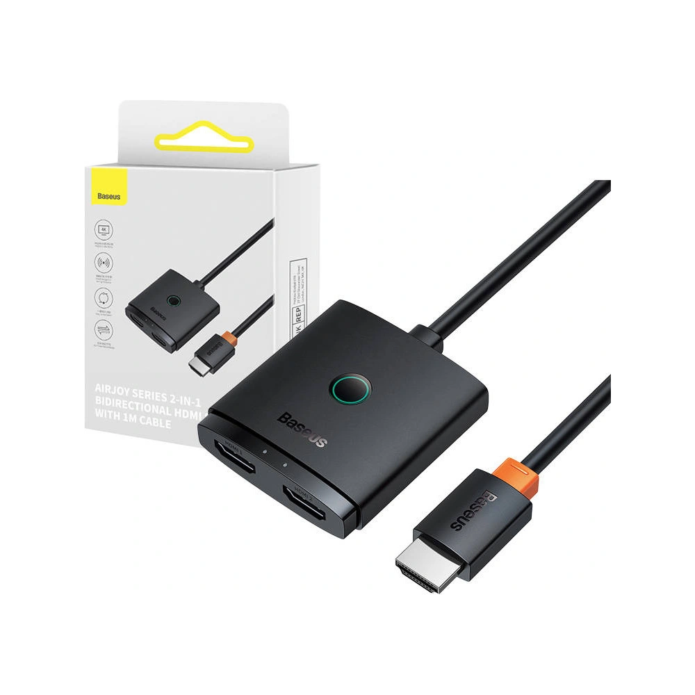 Hurtownia GSM - Adaptér HDMI Baseus 2w1 kabel 1m (černý) - BSU4298 - {ean13} - Hurt